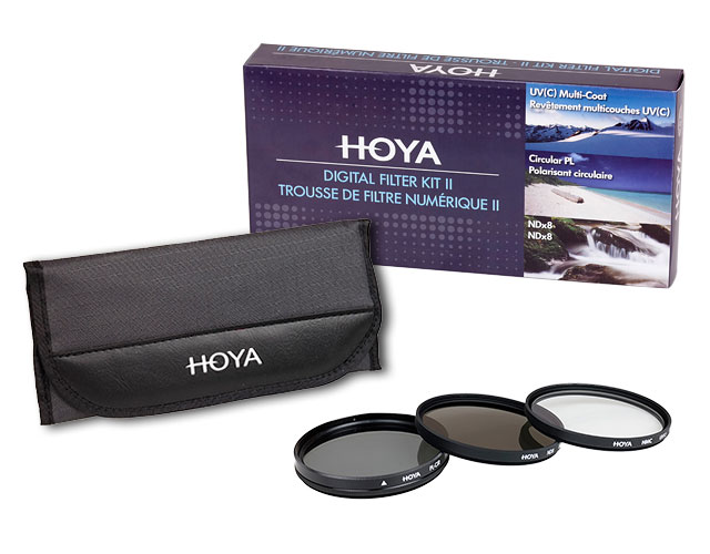 Hoya Digital Filter Kit II 58mm POLARIZZATORE Borsa Filtri ND Filtro UV-Filtro 